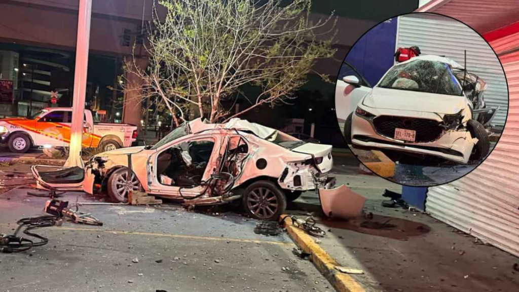 Accidente En Monterrey Deja a Dos Jóvenes Atrapados En Su Vehículo - Vecinos Unidos